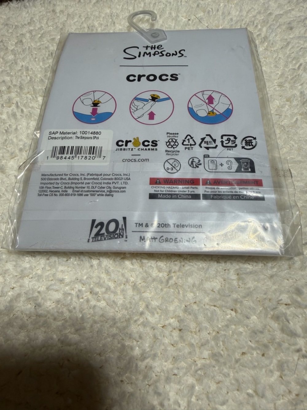 Crocs Jibbitz The Simpsons Charms Set Bart Homer Lisa Marge New - Picture 2 of 2